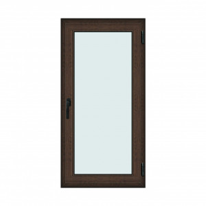 Fereastra 80x160cm, 1 canat, wenge (tabac), dreapta si rabatare, Klass, 7cm, 6 camere, 2 garnituri
