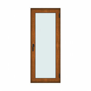 Fereastra 80x200cm, 1 canat, maro, stejar auriu, dreapta si rabatare, Klass, 7cm, 6 camere, 2 garnituri