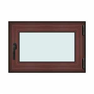 Fereastra 90x60cm, 1 canat, mahon, dreapta si rabatare, Klass, 7cm, 6 camere, 2 garnituri