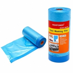 Folie protectie vopsit si zugravit cu banda adeziva albastra 1100mm x 25m HighPower, AAA135
