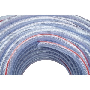 Furtun gradina PVC transparent 1/2 inch (13mm), PN7 bar cu insertie textila impletita, certificat FDA pentru uz alimentar 50m/rola, BK80399 - Img 4