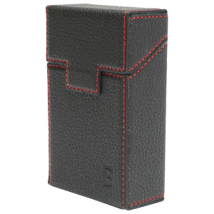 Husa neagra din piele pentru pachet de tigari P22, Cod: BK90444, BRECKNER GERMANY - Img 1