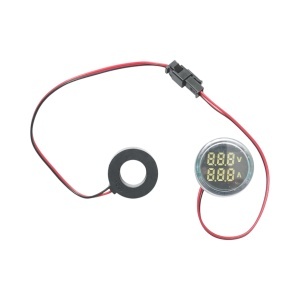 Indicator digital ampermetru si voltmetru LED alb 0-100A/50-500V AC Ø 22mm Breckner Germany, BRECKNER GERMANY, BK76673 - Img 2