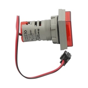 Indicator digital ampermetru si voltmetru LED rosu 0-100A/50-500V AC Ø 22mm Breckner Germany, BRECKNER GERMANY, BK76645 - Img 3