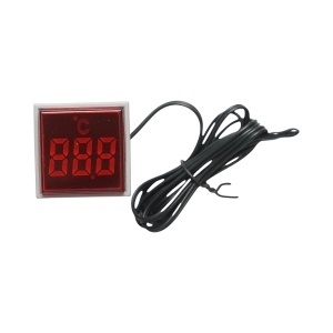 Indicator digital temperatura cu sonda LED rosu 220V/380V AC Ø 22mm Breckner Germany, BRECKNER GERMANY, BK76642 - Img 3