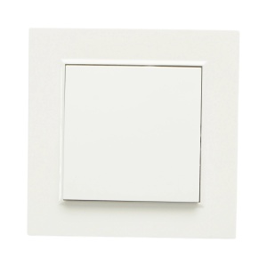 Intrerupator simplu alb incastrat 220V, 10AX, ABS 80x80mm, DISRP24 - Img 2