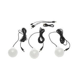 Kit iluminat portabil, LED, cu 3 becuri/proiector, radio FM, MP3, panou solar si baterie 3.7V, 4500 mAh, pentru pescuit camping, GD-P30FM, Cod: DISLK25, Gdplus - Img 5