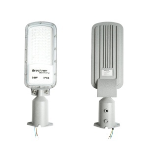 Lampa iluminat stradal LED 50W, 100-265V, 6500K, 5500lm cu prindere pe stalp 410x125x25mm IP66 Breckner Germany, BK00187