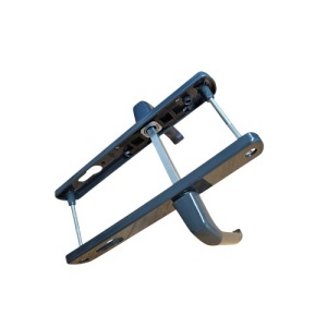 Maner usa, aluminiu, cu arc, latime sild 35mm, interax 85mm, antracit, reversibil, tija si suruburi incluse, Glasspandoor - Img 3