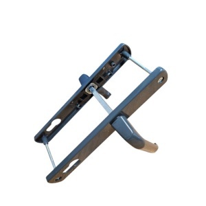 Maner usa, aluminiu, cu arc, latime sild 35mm, interax 92mm, antracit, reversibil, tija si suruburi incluse, Glasspandoor - Img 3