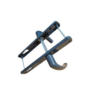 Maner usa, aluminiu, cu arc, latime sild 35mm, interax 92mm, antracit, reversibil, tija si suruburi incluse, Glasspandoor - Img 3