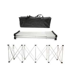 Masa de lucru pliabila tip acordeon cu 10 picioare, cadru din aluminiu 226x61x72cm, BK80429