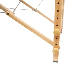 Masa de masaj pliabila portabila 3 zone, cadru lemn, spuma 5cm, inaltime 55-76cm, piele ecologica rosu burgundy 60x213cm THOR, THOR, 40TH434 - Img 10
