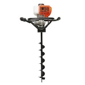 Motoburghiu de pamant pe benzina 2 timpi 2.8CP, 52cc cu 3 burghie incluse 100mm, 150mm, 200mm, Cod: DISUE06. - Img 2