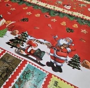 Musama de Crăciun 140 cm lățime - 1 METRU LINIAR – vânzare la metru, modele festive - Img 6