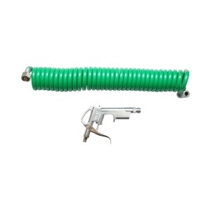 Pistol suflat aer comprimat cu furtun spiralat 5m si racord filet interior M12, DISRK57 - Img 2