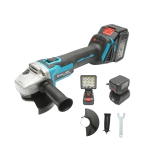 Polizor unghiular cu acumulator 18V, 4Ah Li-ion, disc 125mm, motor fara perii (brushless), proiector LED inclus Breckner Germany, BRECKNER GERMANY, BK88214