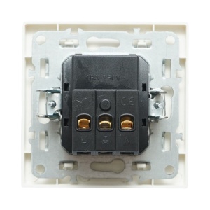 Priza schuko alba incastrata 220V, 16A, ABS 80x80mm, DISRP28 - Img 3