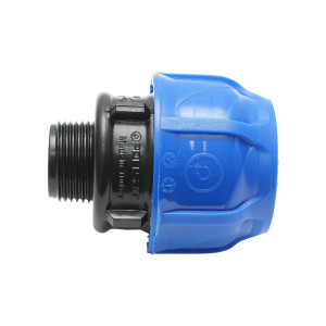 Racord compresiune, cu filet exterior, D40mmx 1 toll, PN16, pentru sisteme de irigatii, Cod: DISLV45, Poelsan - Img 1