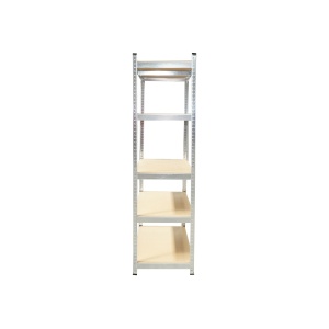 Raft metalic cu 5 polite MDF, 180x100x60cm, 175kg/polita, montaj fara suruburi, galvanizat, Cod: BK92949, Brand: BRECKNER GERMANY - Img 3