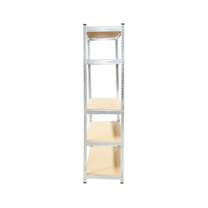 Raft metalic cu 5 polite MDF, 180x120x40cm, 250kg/polita, montaj fara suruburi, galvanizat, Cod: BK92957, Echivalență: DISEG52, Breckner Germany - Img 3
