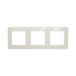 Rama tripla alba PC priza si intrerupator 225x83mm, DISRP55