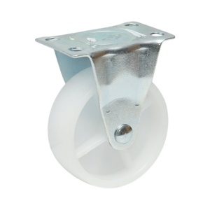Roata fixa 73x25mm fara frana, polipropilena alba, placa otel 70x44mm 45kg, DISVF96 - Img 5