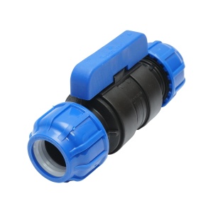 Robinet mufa cu bila PEHD compresiune D40x40mm, PN10 pentru sisteme irigatii, Cod: DISLT98 , Brand: Poelsan - Img 2