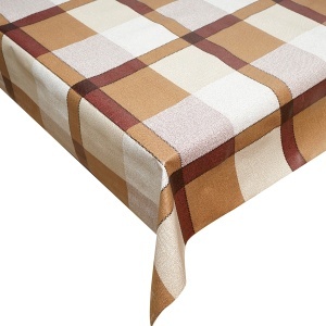 Rola fata de masa decorativa PVC 1.37x20m, grosime 0.18mm, textil 45 g/mp, model carouri Breckner Germany - Img 3