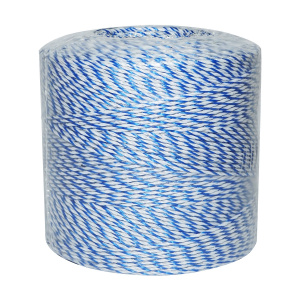 Rola fir alb-albastru fi 3mm 3x0.2mm SS, 1000m gard electric, rezistenta 7.8 Ohm - Img 2