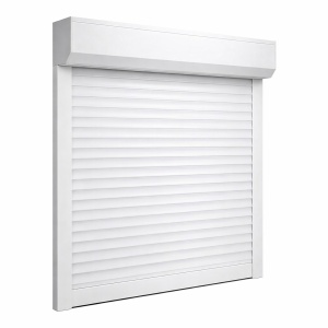 Rulou Aluminiu 50x100cm – Alb RAL 9016, aplicată pe ramă, casetă rectangulară, lamelă 39mm, acționare manuală, acționare partea dreaptă | Glasspandoor - Img 2