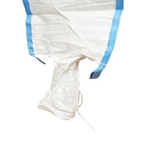 Sac big bag 95x95x140cm alb, capacitate 1000kg, tip U-Panel nelaminat, fusta incarcare, tub descarcare, DISUX11 - Img 4