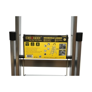 Scara aluminiu pliabila, 4 trepte antiderapante, sarcina maxima 150 Kg, inaltime 143cm , Cod: DISPN84, Marca: CROWNMAN - Img 8