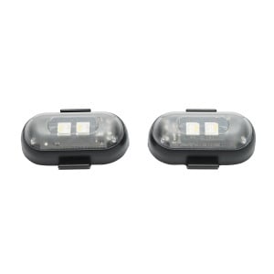 Set 2 lampi LED RGB stroboscopice cu telecomanda, 10 moduri, 8 culori, baterie litiu 110mAh reincarcabila USB-C IP65, BK79856 - Img 3