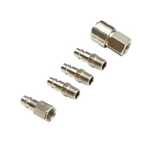 Set 5 cuple rapide 1/4 pentru furtunuri aer comprimat si scule pneumatice Breckner Germany, BRECKNER GERMANY, BK87016 - Img 3