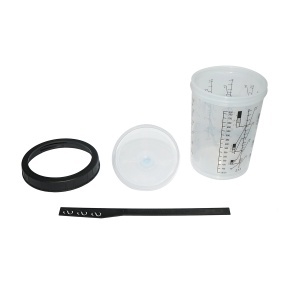 Set 50 pahare 800 ml mixare vopsea cu capac filtrant 125 microni pentru pistol de vopsit, BK76162 - Img 4