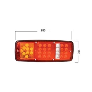 Set lampi spate camion LED 24V, 280x105mm Breckner Germany, BK69108 - Img 4