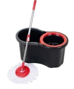 Set Mop cu Găleată 14 L și Storcător – Mop Rotativ din Microfibră pentru Pardoseli și Gresie