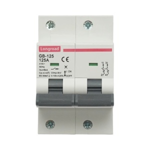 Siguranta automata intrerupator MCB 2P, 125A 415VAC, 6kA Longroad, BK79232