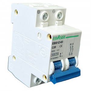 Siguranta automata tip intreruptor 2P, 20A, 500V, EBS1Z-63, Ebasee - Img 2