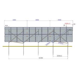 Sistem complet montare, structura pe sol pentru 22 panouri solare fotovoltaice unghi 35 grade, Cod: BK77906, Brand: BRECKNER GERMANY - Img 3