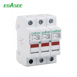 Soclu sigurante fuzibile, 3P, 16A, DC1000V, cu indicator LED, Ebasee - Img 1