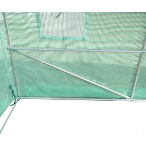 Solar de gradina 400x300x200cm, folie verde PE cu plasa 140g/mp UV, 1 usa, 8 ferestre, teava otel galvanizat 19mm THOR, THOR, 40TH444 - Img 8