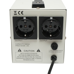 Stabilizator automat de tensiune monofazic cu releu 500VA/140-260V, 2 prize schuko 230V, afisaj LCD , Cod: BK79718, Marca: BRECKNER GERMANY, - Img 5