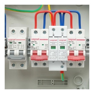 Tablou sigurante echipat DC/AC 3KW-5 KW cu protectie la baterii de 125Ah pentru invertoare ON/OFF Grid prosumator, BRECKNER GERMANY, DISEX36 - Img 9