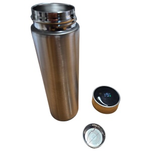Termos digital din inox – 500 ml, afișaj LED, menține rece 24h / cald 18h - argintiu - Img 3