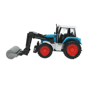 Tractor albastru cu cilindru compactor, 175x65x80mm jucarie copii +3 ani, Cod: DISLW91A - Img 2