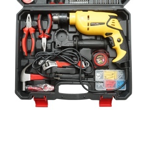 Trusa bormasina cu percutie 600W, 220V, mandrina 13mm, turatie 3300rpm cu scule si unelte 66 piese Breckner Germany, BRECKNER GERMANY, BK76882 - Img 6
