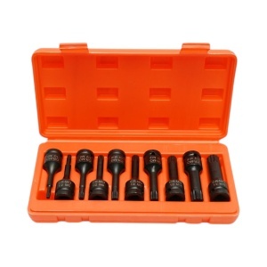 Trusa chei tubulare biti spline XZN M5-M18, patrat 1/2 inch Cr-Mo 10 piese Breckner Germany, BK90066