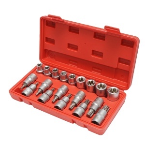 Trusa chei tubulare E-Torx E10-E24, biti torx T20-T70, patrat 1/2 inch 19 piese , Cod: DISTT01 - Img 2